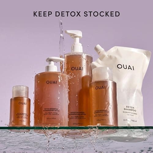 OUAI Detox Shampoo - Clarifying Shampoo for Build Up & Hard Water (16 oz) | Apple Cider Vinegar & Keratin for Clean, Refreshed Hair - Sulfate-Free Hair Care - For Dirt, Oil, Product and Hard Water thumbnail 9