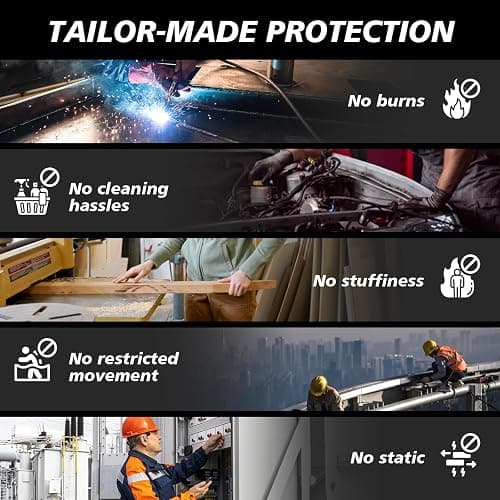QeeLink Welding Jacket - Premium Flame Resistant (FR) Cotton Welding Clothes - Light Weight Welder Coat for Men & Women thumbnail 6