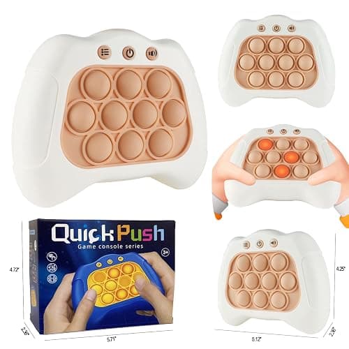 Intoypad Pop The Target! Handheld Speed Push Game Machine: A Fun Multiplayer Game for Family. Sensory Fidget Toy Christmas Toys Gifts for 6 7 8 9 10 11 12 Years Old Kids Road Trip Car Games Kids White thumbnail 3