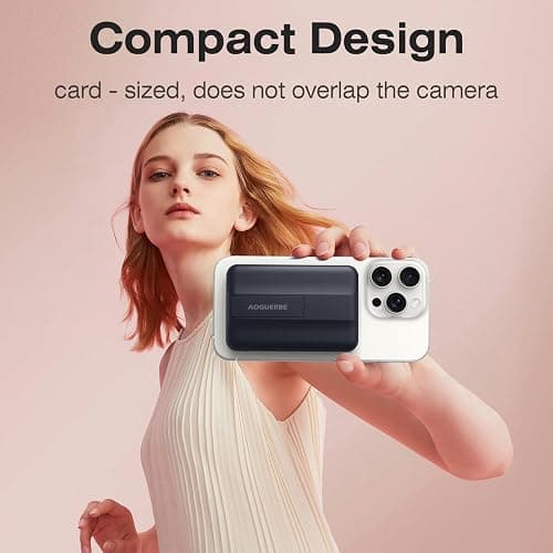 AOGUERBE for Mag-Safe Wireless Portable Charger, 10000mAh Magnetic Power Bank 22.5W Fast Charging,Mini Battery Pack with LED Display&Foldable Stand for iPhone 17/16/15/14/13/12 Series (Obsidian Black) thumbnail 6