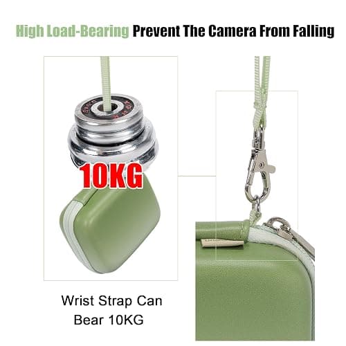 Cwatcun Carrying & Protective Case for Digital Camera, Small Camera Pouch for AbergBest 2.7" LCD Kodak Pixpro/Canon PowerShot ELPH 180/190 / DSCW830 Travel Cameras, Water-resistant Case - Green thumbnail 5