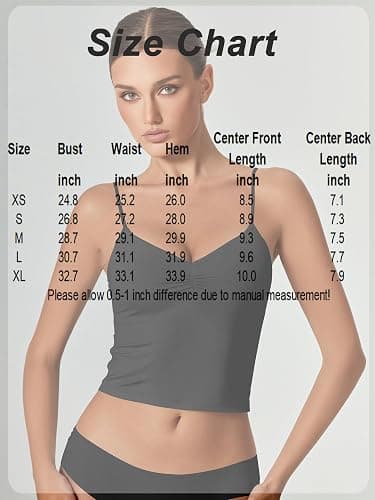 Avidlove Women Sexy V Neck Tank Top Spaghetti Strap Y2K Going Out Basic Cami Shirt thumbnail 6