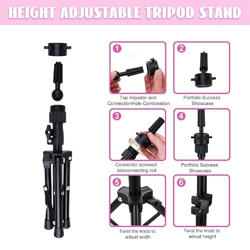 Opini Mannequin Head 100% Real Human Hair for Braiding with Tropid Stand | Cosmetology Mannequin Doll Head with Hair 18" for Hairdresser Salon Beginner Practice Braiding Hairstyling thumbnail 7