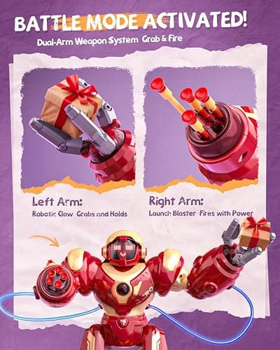 Holyton 5088 Smart Robots for Kids,Large STEM Programmable RC Robot, with Voice Control,APP Control,LED Eyes,Ideal Gift for 4 5 6 7 8 9 Years Old Boys and Girls thumbnail 6