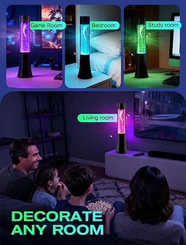 Glitter Tornado lamp for Kids,Beautiful Birthday Christmas Valentines Gifts for Him Kids Teen Boys,Fun Office Home Bedroom Room Decor Night Light,Novelty Liquid Motion Lamps Teenagers Adults Men thumbnail 6