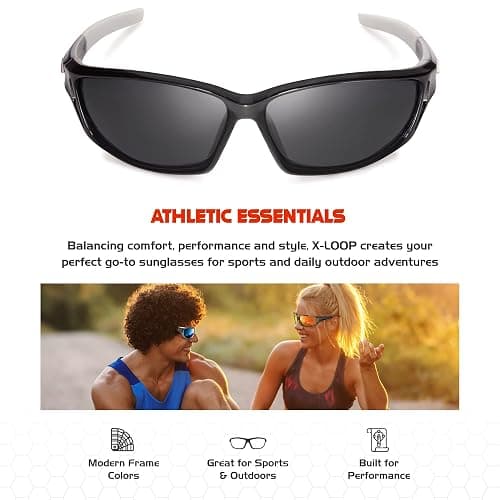 X LOOP Polarized Wrap-Around Sunglasses for Men Women Running Fishing Driving Sports Glasses thumbnail 2