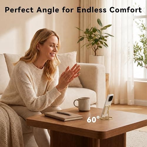Bruislard Gold Handy Ständer Tisch Edelstahl Universal Händyhalterungen | Handyhalter Schreibtisch, Mobile Halterung, Tabletständer, schreibtisch zubehör, für alle Mobiltelefone und Tablets thumbnail 5