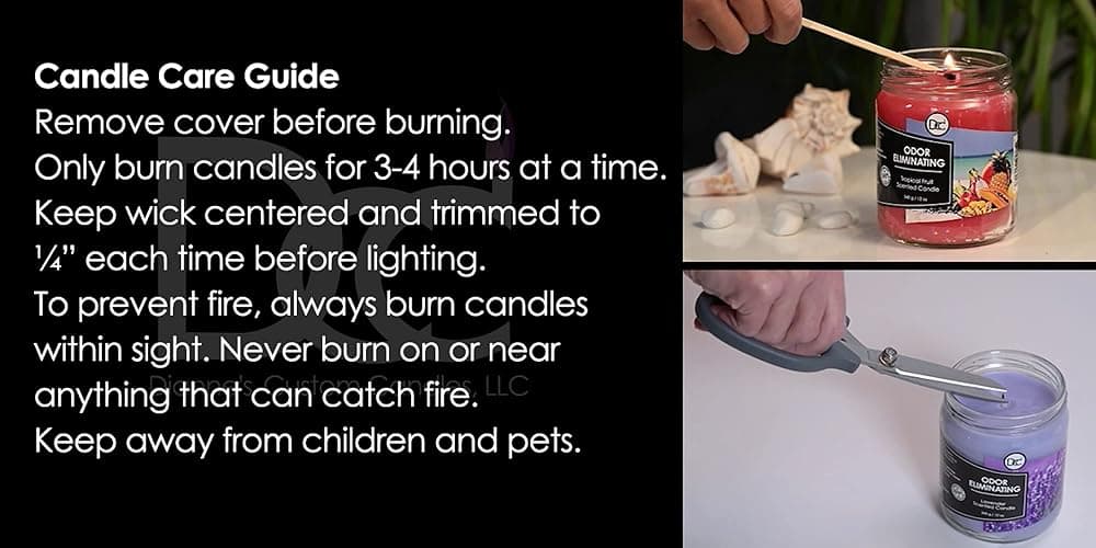 Cinnamon Apple Pie Odor Eliminating Highly Fragranced Candle - Eliminates 95% of Pet, Smoke, Food, and Other Smells Quickly - Up to 80 Hour Burn time - 12 Ounce Premium Soy Blend thumbnail 7