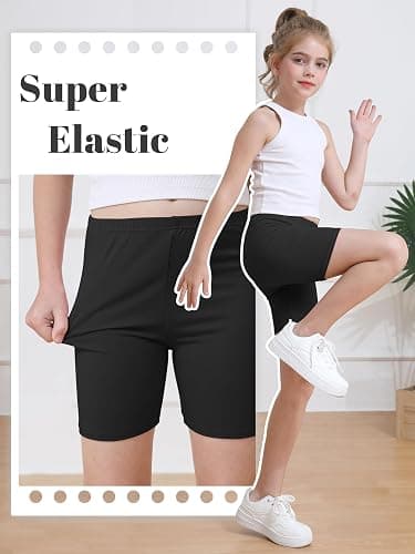 Resinta 6 Pack Girls Bike Shorts Under Dress Dance Cartwheel Shorts for Toddler Kids Summer Clothes Multicolor thumbnail 3