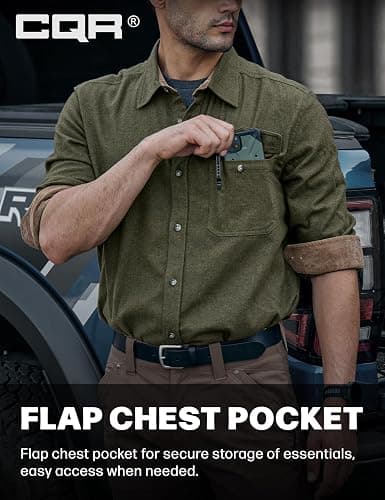 CQR Flannel Shirt Plaid Shirt Work Shirts thumbnail 6