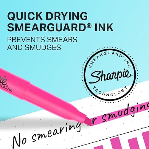 Sharpie Pocket Highlighters, Chisel Tip, Quick Dry, Assorted Fluorescent Colors, 12 Count - For Studying, Note-Taking, School, College, Office, Student & Teacher Supplies thumbnail 3