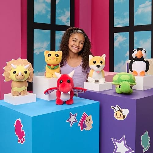 Adopt Me! Collector Plush - Triceratops - Series 4 - Uncommon In-Game Stylization Plush - Exclusive Virtual Item Code Included - Toys for Kids Featuring Your Favorite Adopt Me Pet, Ages 6+ thumbnail 2