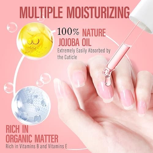 CHUCHU Vegan Cuticle Oil for Nail: Rose Scent Natural Vitamin B & E Nail Oil - Hydrates Moisturizes Repairs for Nails Damage Dry Cuticle 0.51 Fl Oz thumbnail 2