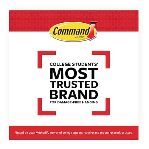 Command Medium Utility Hooks, 20 Hooks and 24 Strips, Damage-Free Hanging Wall Hook with Adhesive Strips, No Tools Great for Hanging Back to School Dorm Organizers, Holds up to 3 lb thumbnail 9