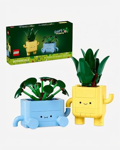 LEGO Botanicals Happy Plants Building Toy for Kids, Girls, and Boys 9+ - Playroom Decor for Desk or Shelf - Birthday Gift Idea for Young Gardeners - Artificial Indoor Plant for Play & Display - 10349 thumbnail 8