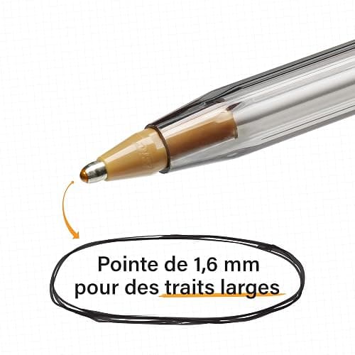 Bic Cristal Fun Ballpoint Pens, Pink Ink Smudge-Proof Writing Pens and Wide Point (1.6mm), Pack of 20 thumbnail 5