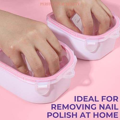 Teenitor 10Pcs Nail Soaking Bowl Kit 2 Soak Off Bowl Nail Soaking Bowl Acetone Proof Soak Off Gel Polish Remover Bowl, Manicure Bowl Cuticle Peeler Scraper Cuticle Oil Nail File and Buffer Nail Brush thumbnail 6