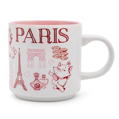 Disney The Aristocats Marie Pink Icons Ceramic Coffee Mug | Cup For Espresso, Tea | Holds 13 Ounces - Image 1