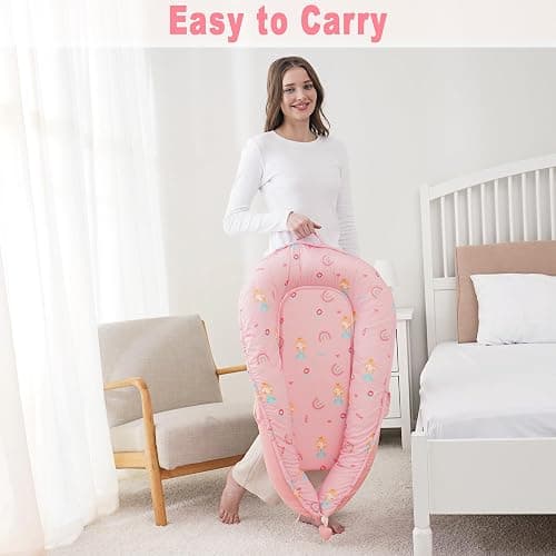 Viviland Baby Lounger Snuggle Me Lounger Fits 0-24 Months Newborn Infant Babies, Princess thumbnail 4