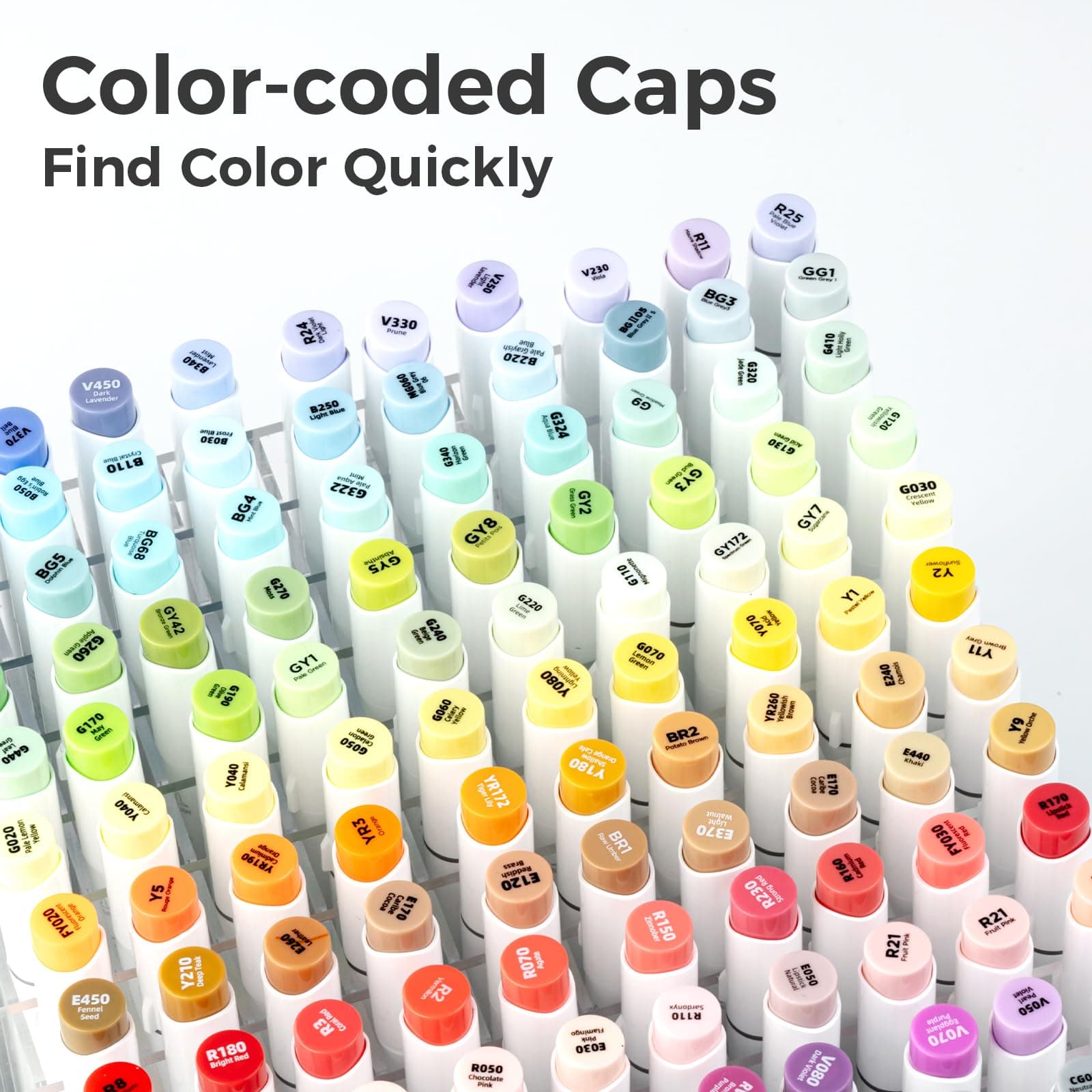 Ohuhu Alcohol Markers Brush and Fine Tip - 48-Color Alcohol-based Art Sketch Marker Set for Artist Adults Colouring Illustration - Brush and Fine Dual Tips- Honolulu B - AP Certificated thumbnail 5