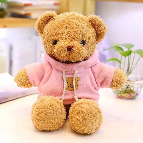 Aoriher 2 Pieces Christmas Stuffed Bears Animal Plush Gifts Prom 11.8 Inch Soft Bear Clothes Bear Plush for Newlyweds Mom Grandma Women Baby Shower Party Favor thumbnail 3