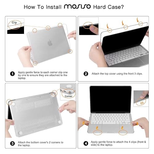 MOSISO Compatible with MacBook Neo Case 13 inch 2026 Release Model A3404 with A18 Pro Chip, 4 in 1 Kit Precision Fit Crack & Scratch Resistant Protective Hard Shell Case Cover, Crystal Citrus thumbnail 7