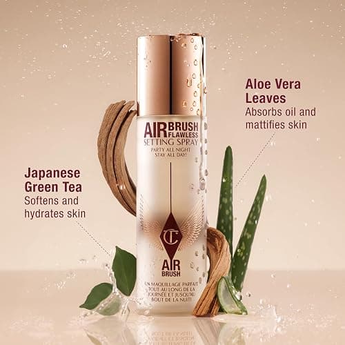 Charlotte Tilbury Airbrush Flawless Setting Spray - Ultra-Fine Hydrating Mist to Prime & Set Makeup Up to 16Hr – Soothes and Blurs Skin, Waterproof, Wedding Makeup thumbnail 7