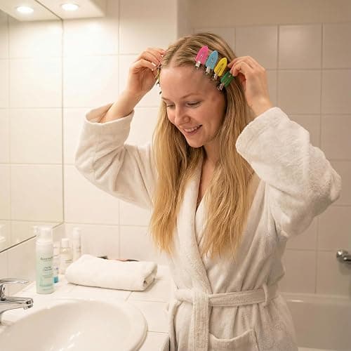 Creaseless Hair Clips for Women Styling 40Pcs Getting Ready No Crease Hair Clips for Bangs Setting No Bend Dent Makeup Clip Application Skincare Clip (Multicolor) thumbnail 4
