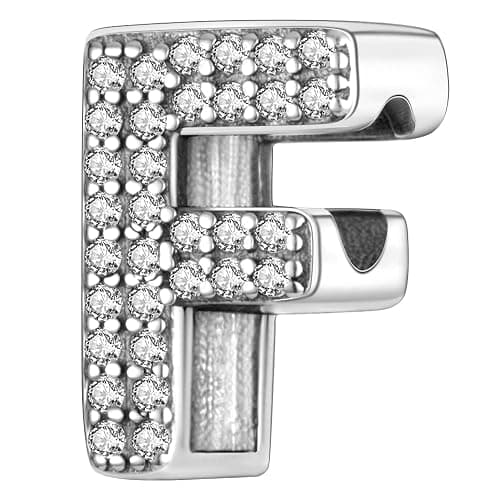 💙 MULA 925 Sterling Silver Charms for Bracelets and Necklaces A-Z Alphabet Beads Dangle Pendants with 5A Cubic Zirconia Jewelry for Women - Image 1