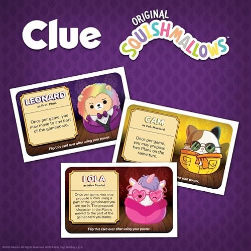 CLUE: Squishmallows Board Game| Official Squishmallows Merchandise | Collectible Clue Game Featuring Cam, Emily, Leonard, Lola and More thumbnail 9