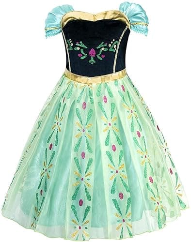 Xinfenglai Green Girls Cosplay Dance Dress Princess Costume - Image 1