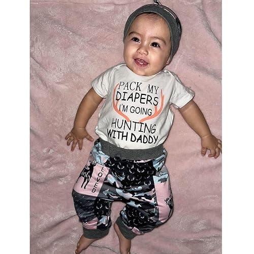 BIRTHDAY SHARK Newborn Girls Outfit Baby Girl Coming Home Outfit Hunting Clothes for Girls thumbnail 2