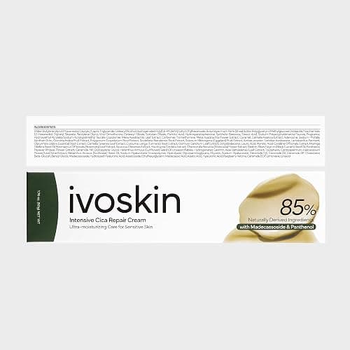IVOSKIN Intensive Cica Repair Cream, Korean Dexpanthenol cream, Restore Skin Barrier, Prevent Acne Breakouts, Ultra-Soothing & Hydrating Care Cream for Sensitive Skin with Madecassoside (1.76oz / 50g) thumbnail 8