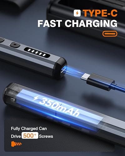 JOREST Mini Electric Screwdriver, Precision Set with 38-in-1 Magnetic Bits, Repair Tool Kit for iPhones, Laptop, Drone, Game Console, Camera, Toys; Stocking Stuffers for Men;Birthday Gift for Father thumbnail 6