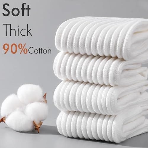 HONGTEYA Crew Socks for Women Cozy Cotton Slouchy Athletic Socks Slouch Boot Calf Workout Socks Size 5-11 thumbnail 3