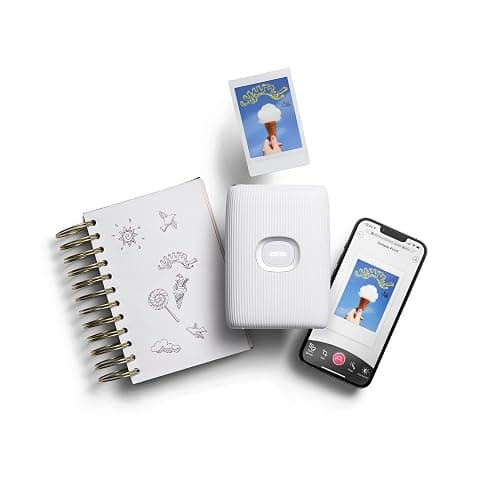 INSTAX mini LINK2 mini film format portable smartphone instant photo printer, multiple templates, Clay White thumbnail 2