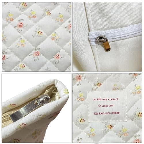Sunwel Fashion Top Zipper Floral Quilted Bag Small Tote Bag for Women thumbnail 4