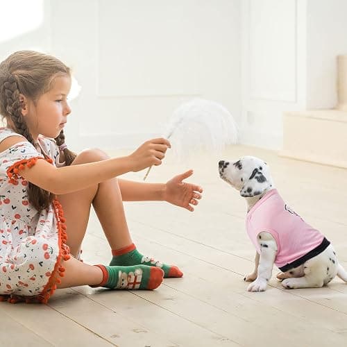 Reginary 8 Pcs Dog Shirts Girl Small Dog Clothes, Vivid Pattern, X-Small | Female Puppy Shirts for Chihuahuas Yorkies, Cute Printed Pet Outfit. Soft Breathable Fabric, Doggie Cat Lovers Gift thumbnail 5