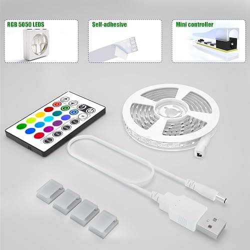 Tv Led Backlight, Maylit 8.2ft Led Strip Lights for 40-60in Tv, USB Powered Tv Lights kit with Remote, RGB Bias Lighting for Room Decor thumbnail 2