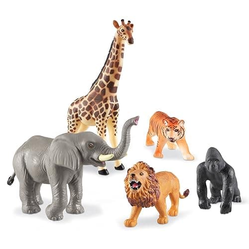 Learning Resources LER0693 Jumbo Jungle Animals, Multicolored - Image 1