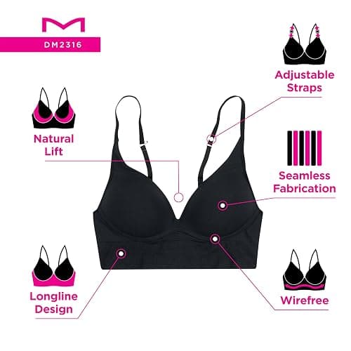 Maidenform Women's Push-up Bra, M Seamless Lift Longline Bralettes Bras for Women, Seamless, Convertible (Plus Sizes, Too) thumbnail 6