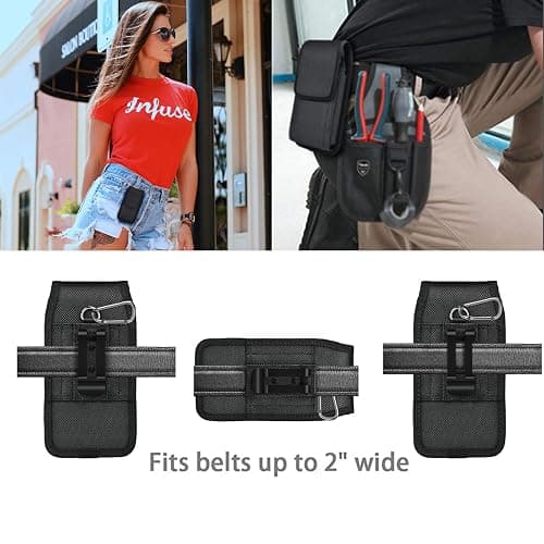 Sewzig Nylon Stun Gun Holster Belt Storage Pouch - Lightweight Protective Case Cover, Black thumbnail 3