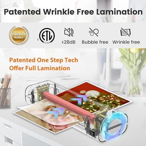 VidaTeco Laminator Machine 9-inch Thermal Laminator with Laminating Sheets 20 pcs,Laminating Machine with 2-Min Faster Preheat,Small Personal Lamination with Patented Roller for Teacher,Home thumbnail 4