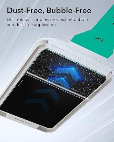 ESR 2 Pack Screen Protector for iPad Air 11 Inch M3/M2 2025/2024 (7th/6th Generation), 9H Tempered Glass Film with UltraFit Tray, Apple Pencil Support, Scratch Resistant, HD Clarity, Bubble Free thumbnail 5