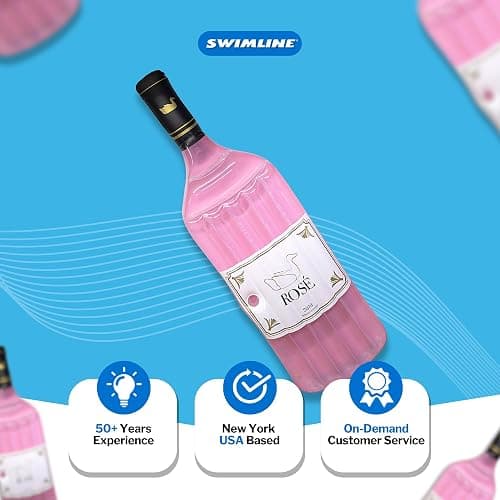 SWIMLINE Inflatable Swimming Pool Float Lounger Raft Mattress, Fun Mat, Rosé Classic Edition, Pink thumbnail 8