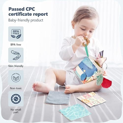 Youuys Baby Tissue Box Toy for Babies 6-12 Months - Montessori Toys Baby Tissue Box Sensory Toys for 1 Year Old - Boy Girl Gifts for Babies 6 12 18 Months Old (Ocean) thumbnail 7