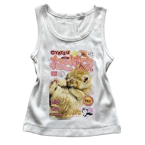 Womens Cute Baby Tee Y2 Cropped Tops Graphic Kawaii Camisole Sexy Aesthetic Vintage Slim Fit Clothes thumbnail 3