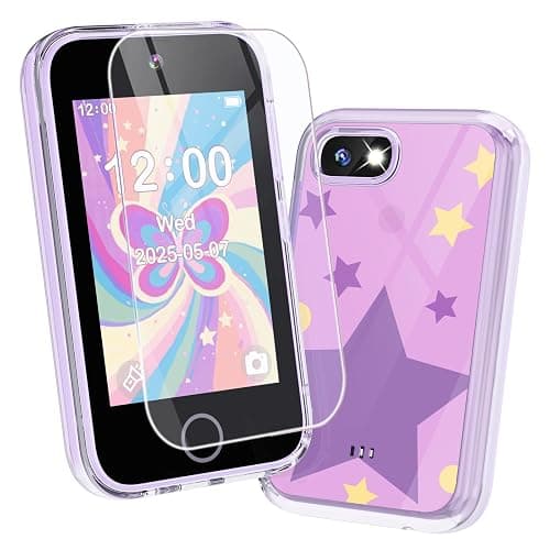 JOYJAM Phone for Kids Age 3-8, 3.5'' Touchscreen Kids Smart Phone for Girls Christmas Birthday Gifts, Learning Toy Phone with Dual Camera, ABC Learning, Habit Tracker for 3 4 5 6 7 8 Year Old - Image 1