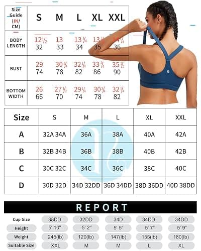 RUNNING GIRL Sports Bras for Women, Molded Cup High Impact Sports Bra Workout Bras for Women High Support Racerback thumbnail 7