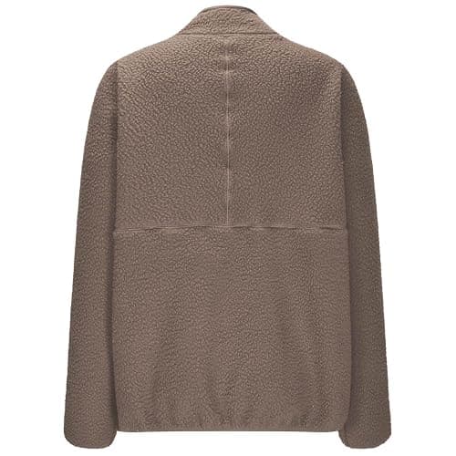 Fleece Jacket Women Half Zip Pullover Sherpa Sweater Warm Cropped Sweatshirts Fuzzy Cute Baggy Fall Clothes 2025 thumbnail 3